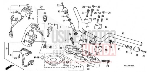 HANDLE PIPE/TOP BRIDGE CBF1000A6 de 2006